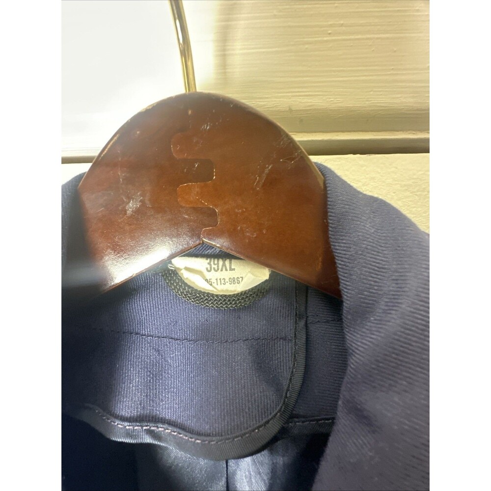 VTG GI US Air Force All Weather Coat Navy Blue Trench Coat With Lining Mens 39XL - Picture 4 of 7